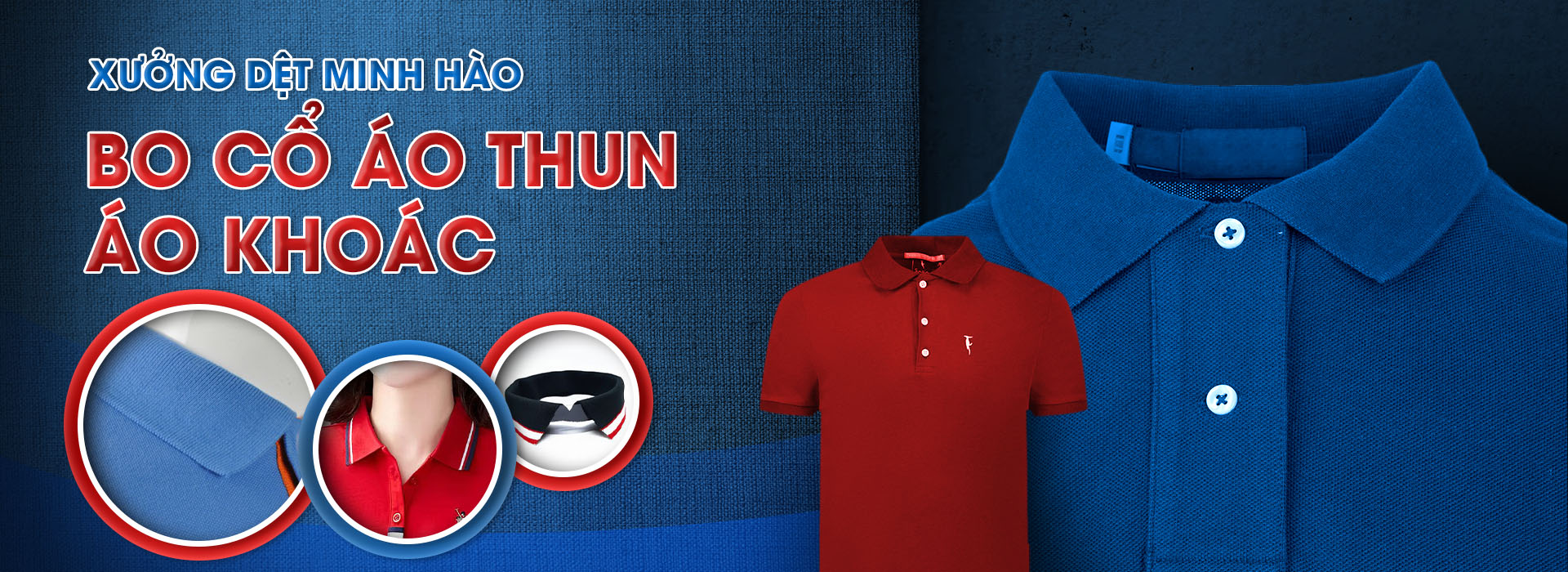 Xưởng Dệt Bo Cổ, Bo Áo Khoác Minh Hào